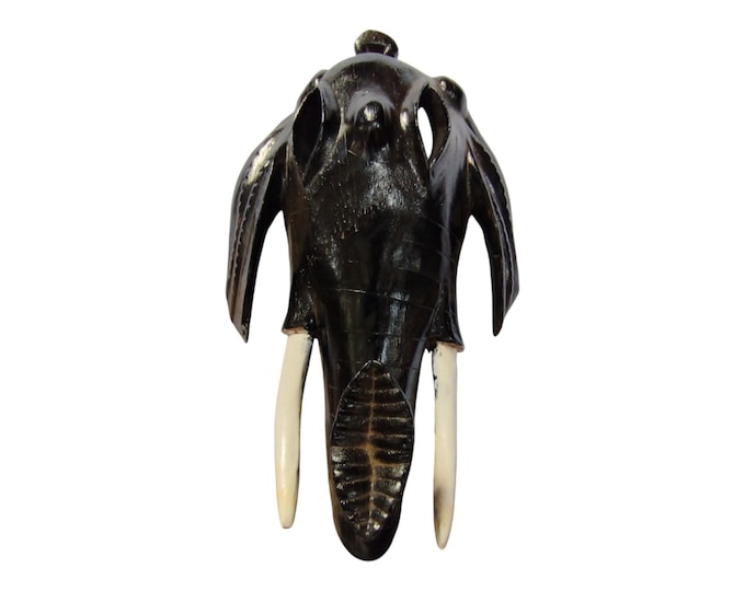 Modern African Elephant Mask Handcrafted Wall decor Kenya Kamba Art