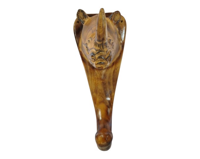 On sale!Carved Wooden Rhino Head Wall Hook / Decor - African Wildlife Art |Traditional Decor|home decor