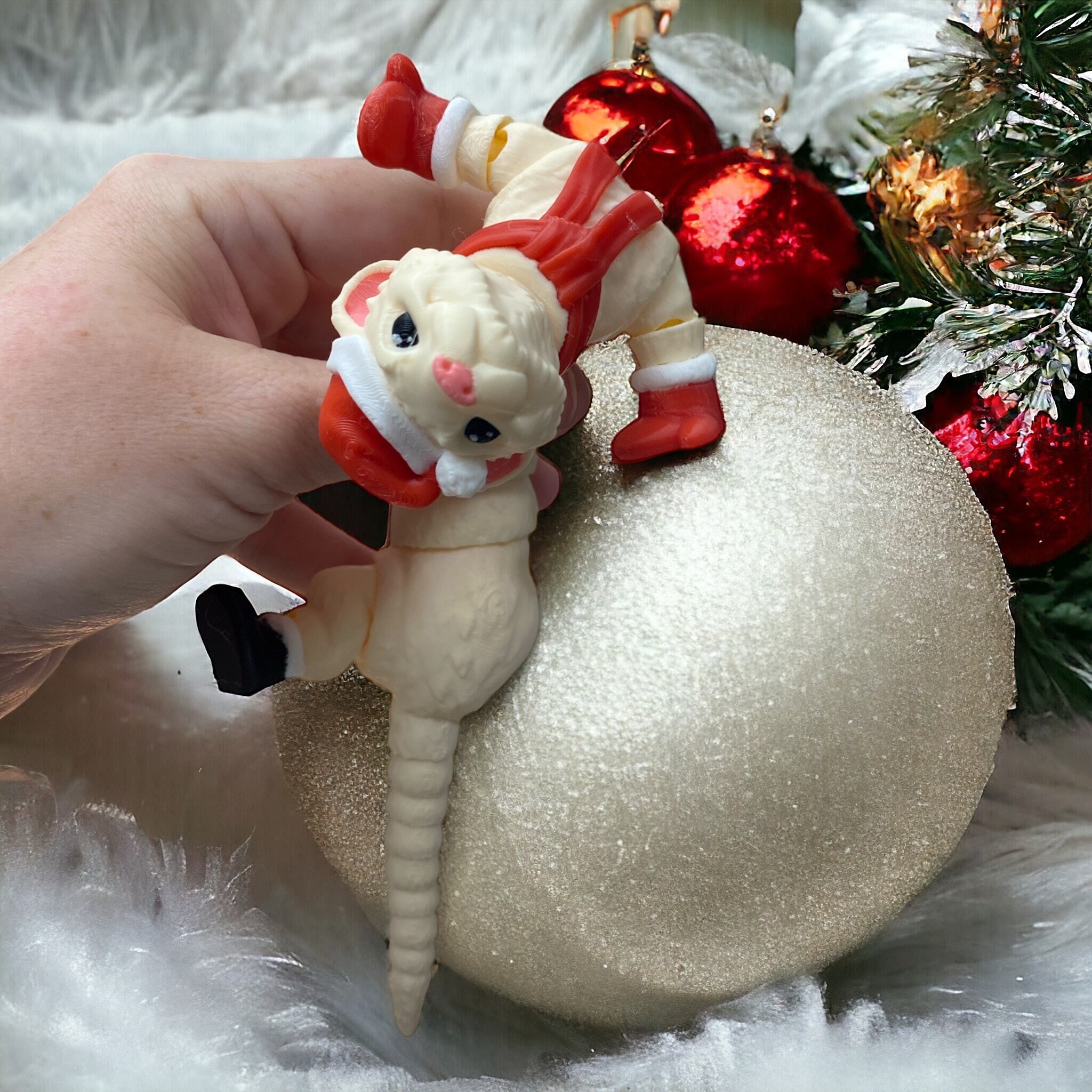 Christmas Ferret Figure, 3D Printed Ferret Gift, DEW Ferret ...