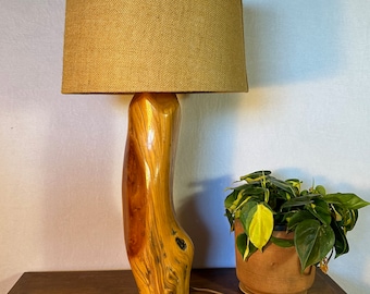 Vintage Wood Lamp MCM Mid Century