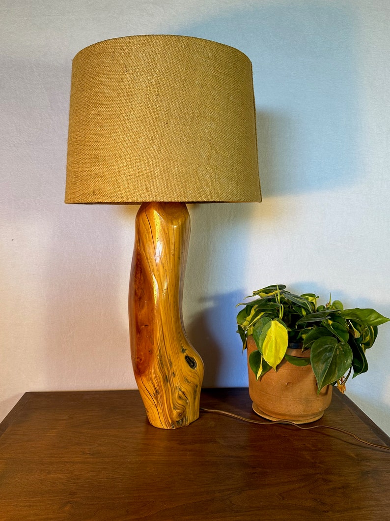 Vintage Wood Lamp MCM Mid Century image 1