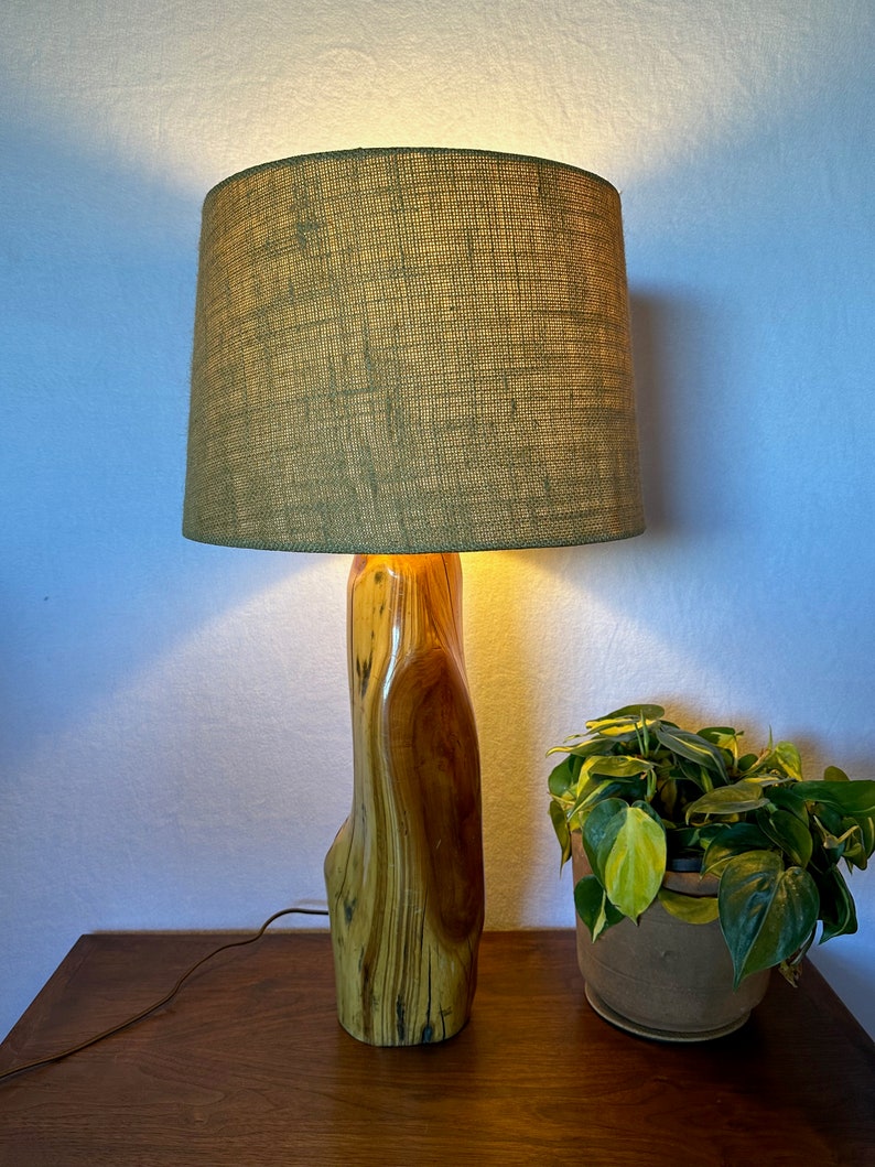 Vintage Wood Lamp MCM Mid Century image 2