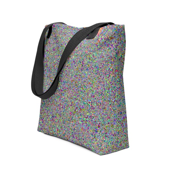 Explore Psychedelic Vibes with Our Trippy Tote Bag, Colorful and Unique Carryall for a Groovy Fashion Statement, Unique and Vibrant Handbag