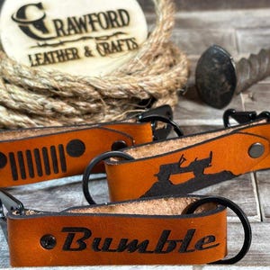Chaveiros de couro personalizados Jeep
