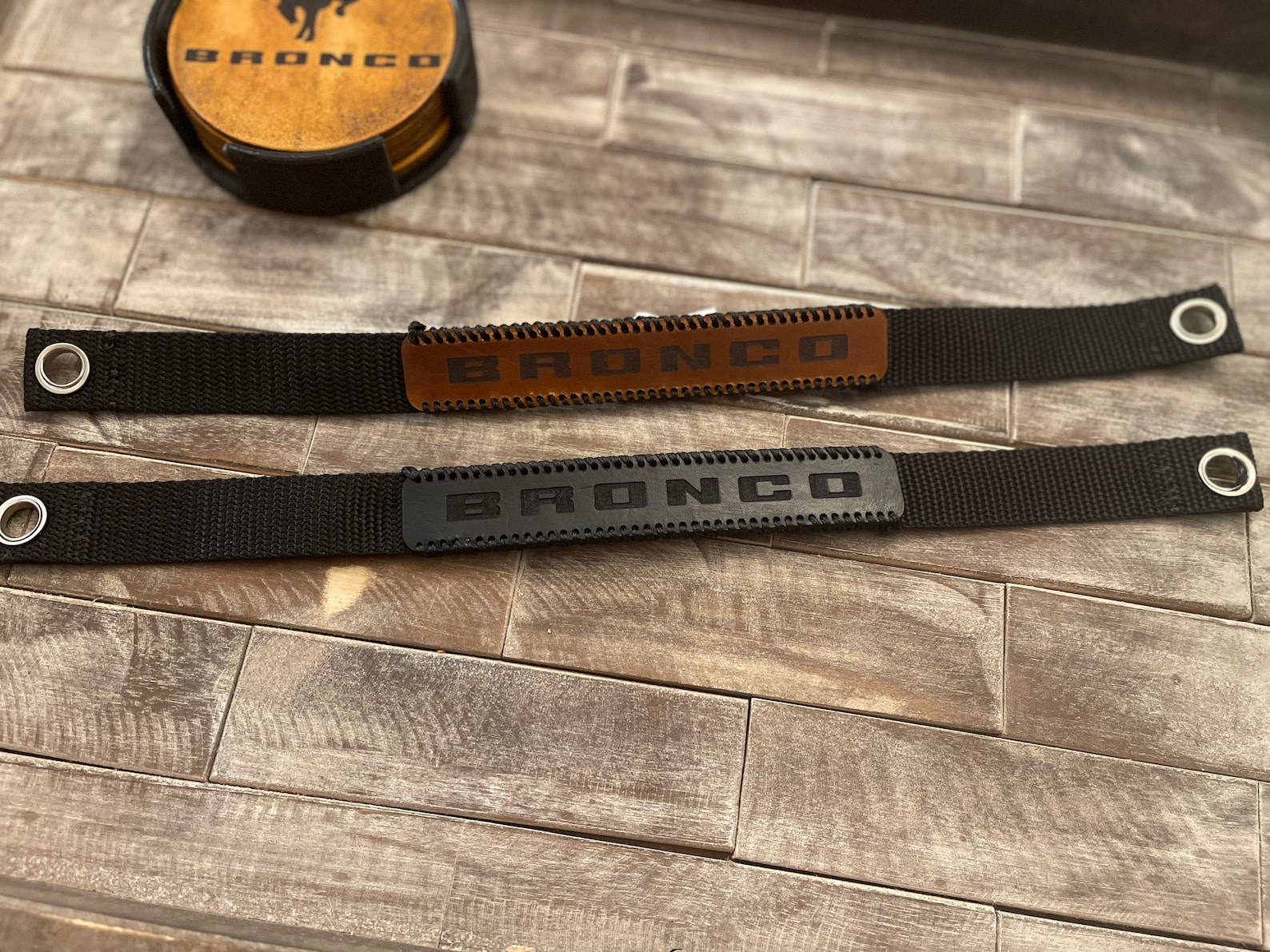 Ford Bronco Leather and Nylon Grab Handles black or Tan Etsy Australia