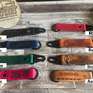 Ford Bronco Custom Leather Keychains