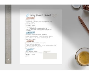 Baby Shower Planning Checklist Printable
