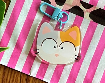 Calico Cat Kitten - Key Charm Gift