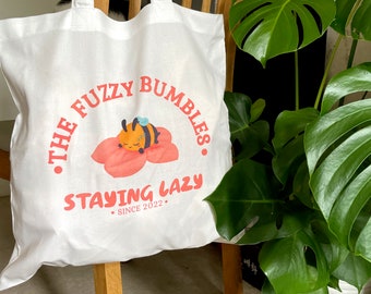 The Fuzzy Bumbles - Staying Lazy kawaii Tote Bag