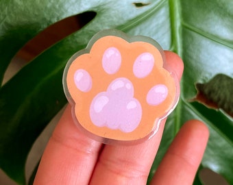 Ginger tabby toe bean pin badge - kitten kat pootafdruk decoratie cadeau