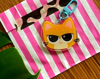 Orange Tabby Cat Kitten - Key Charm Gift