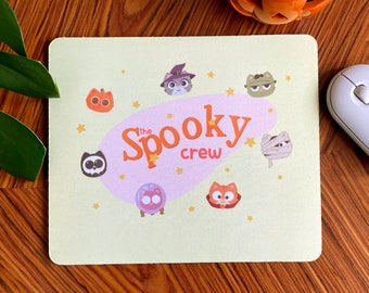 Spooky Crew Mouse mat - Rectangle spooky season halloween mouse pad gift