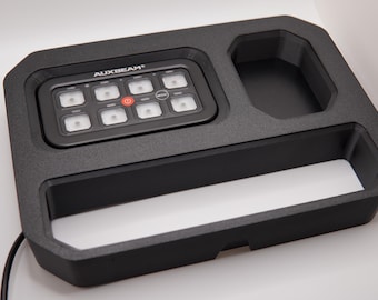 2019+ Ram Truck Center Console Auxbeam 8-Gang Switch Panel Mount and Storage