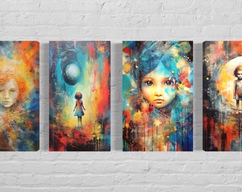 Canvas Print Of Original Painting - "Primordial Innocence Collection"