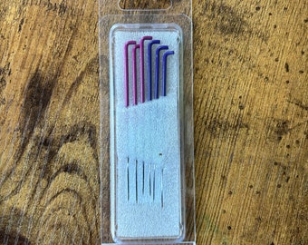 Spiral Felting Needles -Twisted Tips + Color Coded - Wool Needle Felt  Supplies + Tools for 2D Wool Painting - Triangular 36 38 40T 42 Cones