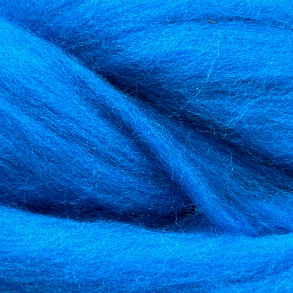 Deep Sea Turquoise Blue Sheep Wool Roving for 2D Wool Painting,  Needle Felting Kits + Wet Felted Supplies- Merino Ropes by The Ounce