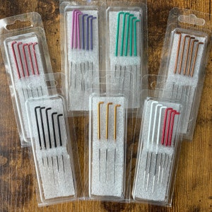 Felting Needle Variety Pack + Tool Box Kit - Color Coded Caps + Rainbow Wooden Handles for DIY Wool Felt Felted Animal Craft Supplies