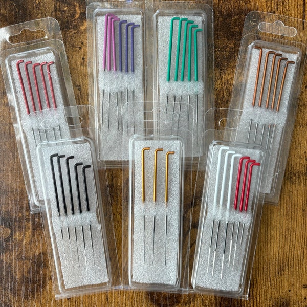35 Felting Needle Variety Pack + Tool Box Kit - Color Coded Caps + Rainbow Wooden Handles for DIY Wool Felt Felted Animal Craft Supplies