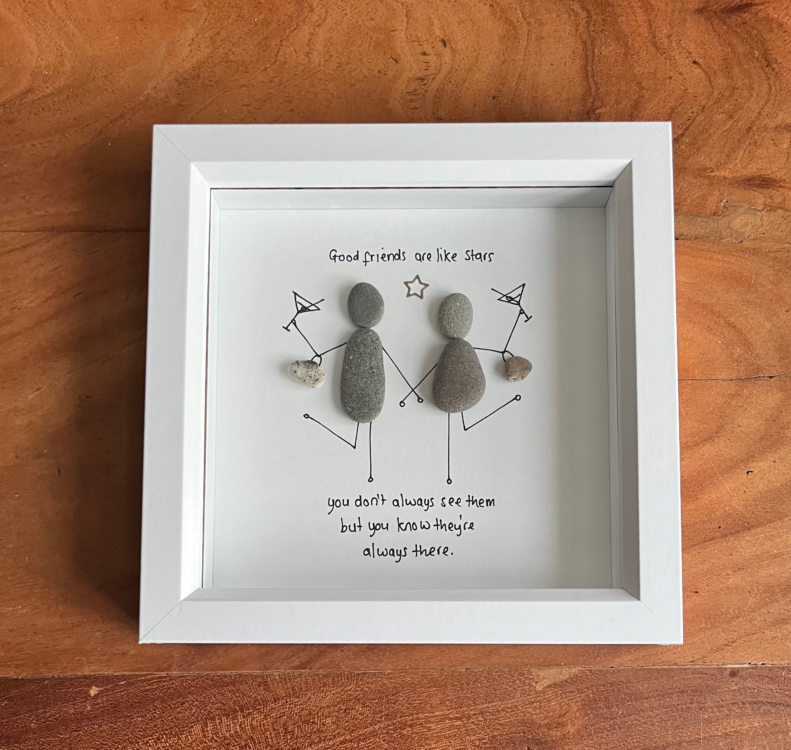 Friends Are Like Stars Pebble Art Frame Friendship Etsy UK