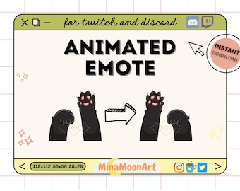 Animated Cat Paw Kneading Emote for Twitch, YouTube, Discord (Digital Download)
