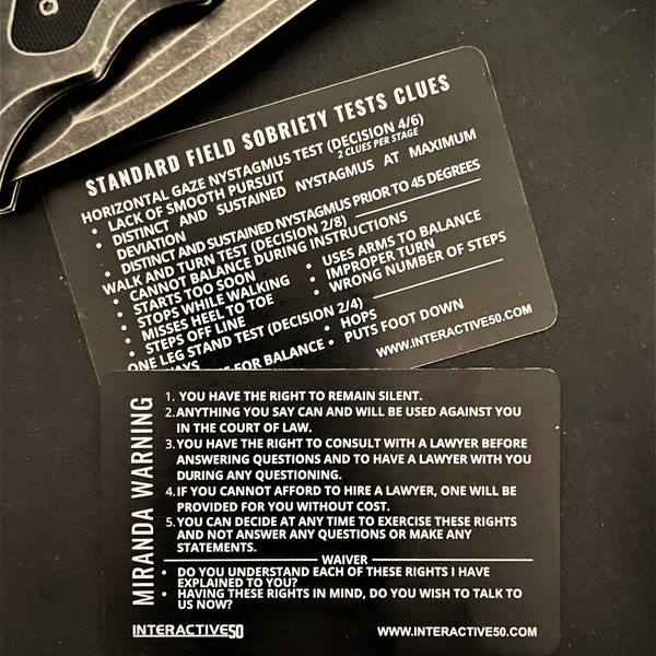Miranda Rights Cards - Etsy
