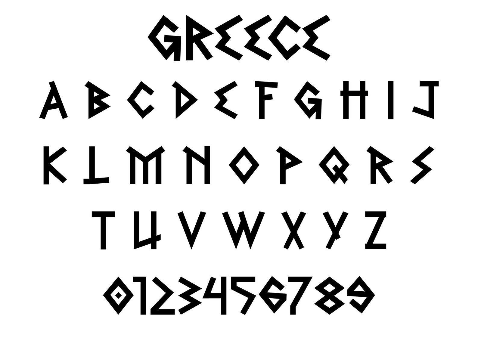 Greek Alphabet SVG, FONT SVG, Digital Download, Font Ttf, Silhouette ...
