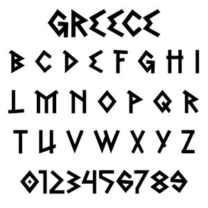 Alfabeto greco SVG, FONT SVG, Download digitale, Font Ttf, Font Silhouette, Alfabeto Svg, Font greco Svg, Download immediato, Font, Svg, Png