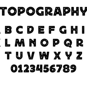 TOPOGRAPHY - Alphabet Graphics, Topography Alphabet SVG, SVG Letters, Topographic Typography Printable Alphabet Art, Instant Download