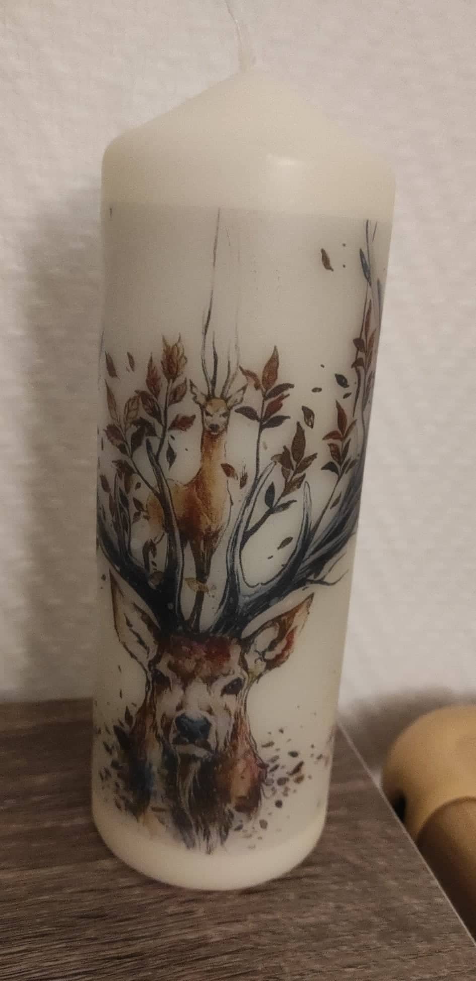 Bougie Personnalisable Cerf Nature