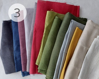 Linen fabric scraps - Linen bundle - Linen remands