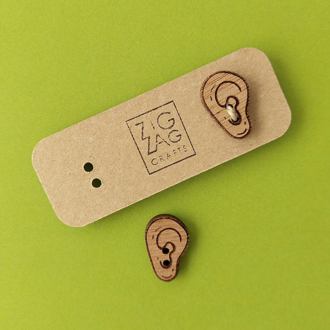 Ear Wooden Button - Vincent Van Gogh Pin - Quirky Sew on Tag - Etsy