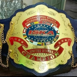 New International ISKA Kickboxing  Championship Title Belt