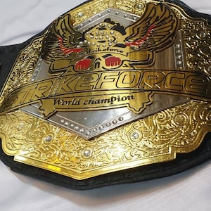 STRIKE FORCE WORLD wrestling championship title belt