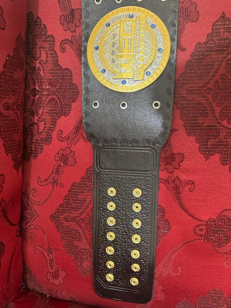 WEC WORLD EXTREME Cage Wrestling Championship Title Belt image 2