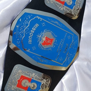 Cinturón de título del Campeonato Mundial de Lucha Libre de Peso Pesado del Estado de Missouri