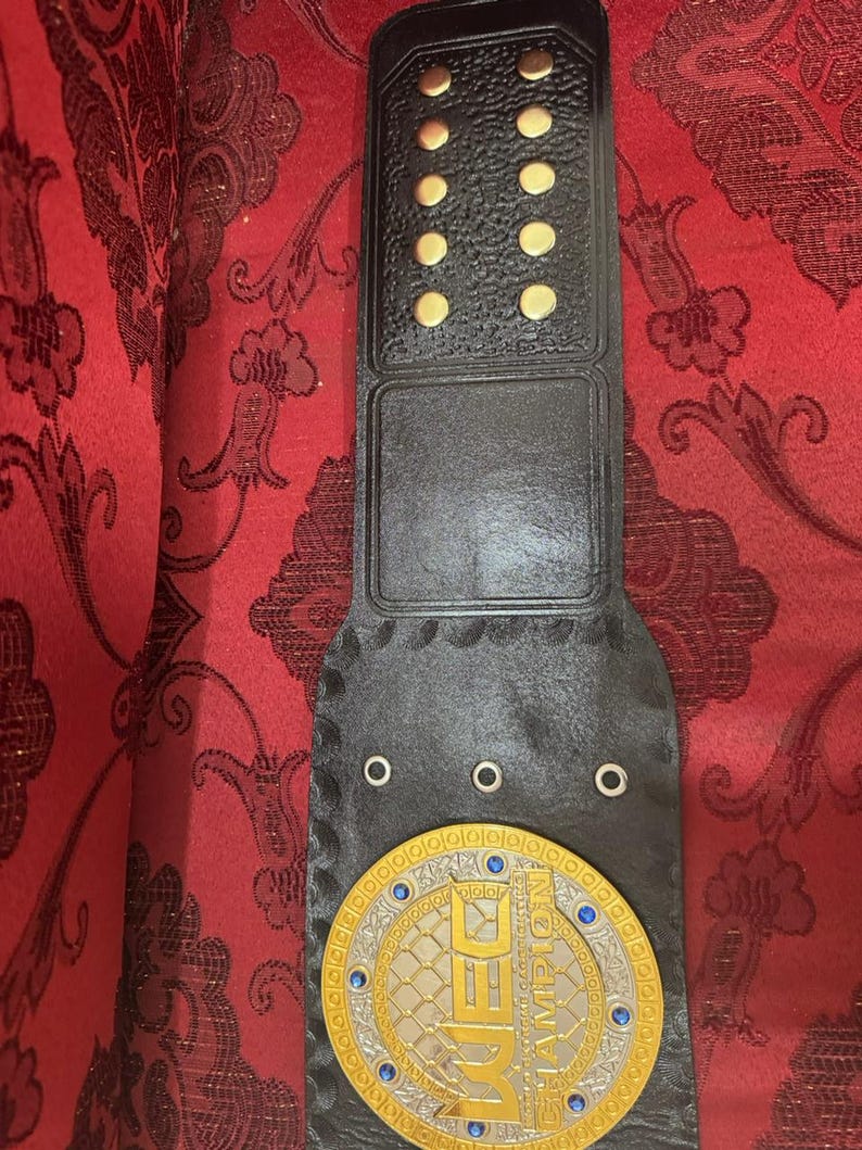 WEC WORLD EXTREME Cage Wrestling Championship Title Belt image 3