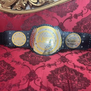 WEC WORLD EXTREME Cage Wrestling Championship Title Belt image 1