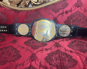 WEC WORLD EXTREME Cage Wrestling Championship Title Belt