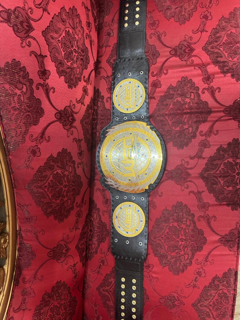 WEC WORLD EXTREME Cage Wrestling Championship Title Belt image 4