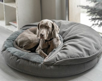 Letto per cani rotondo Materasso per cani di grandi dimensioni in peluche Cuccia morbida per cani Lettino per cani lavabile anti-ansia