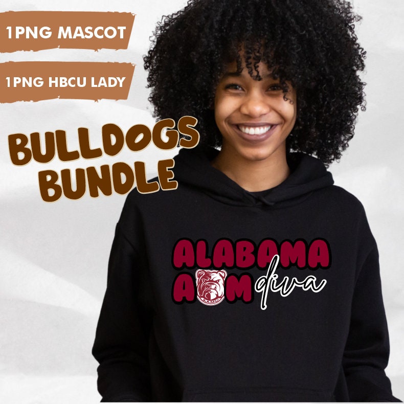 HBCU Alabama A&M, Bulldogs Mascot, Lady Commercial Use Instant Download