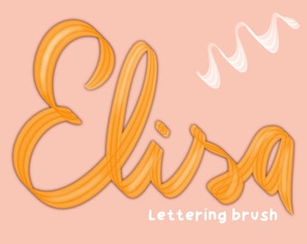 Elisa amazing Lettering Procreate brush Lettering essential brush