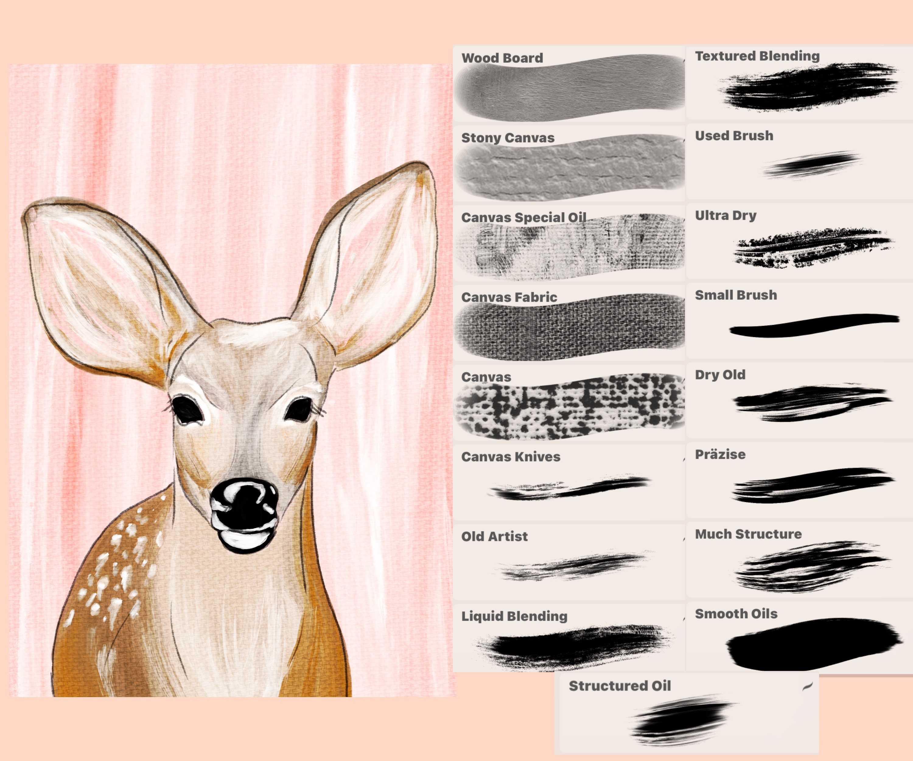 Oil Procreate Brushes and Canvas Texture Brushes Oil Essentials Digital ...