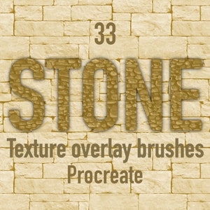 Stone overlay Texture Procreate brushes essential tool Stone Wall 33 brushes