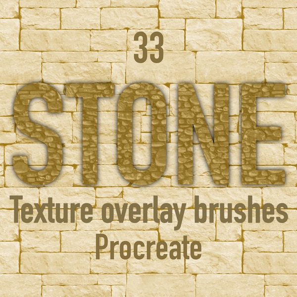 Stone overlay Texture Procreate brushes essential tool Stone Wall 33 brushes