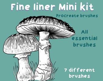 Fine Liner brush kit Procreate brushes essential Fine Liner inker mini kit