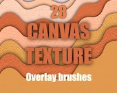 Procreate canvas texture brushes overlay  watercolor paper, old paper recycled paper 28 overlay brushes ipad drawig