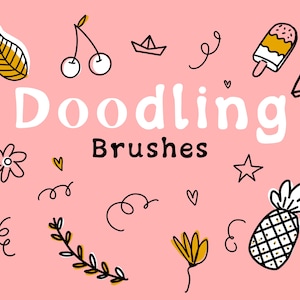 Procreate doodle brushes 8 verschillende doodling brushes