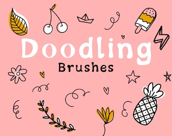Procreate doodle brushes 8 different doodling brushes