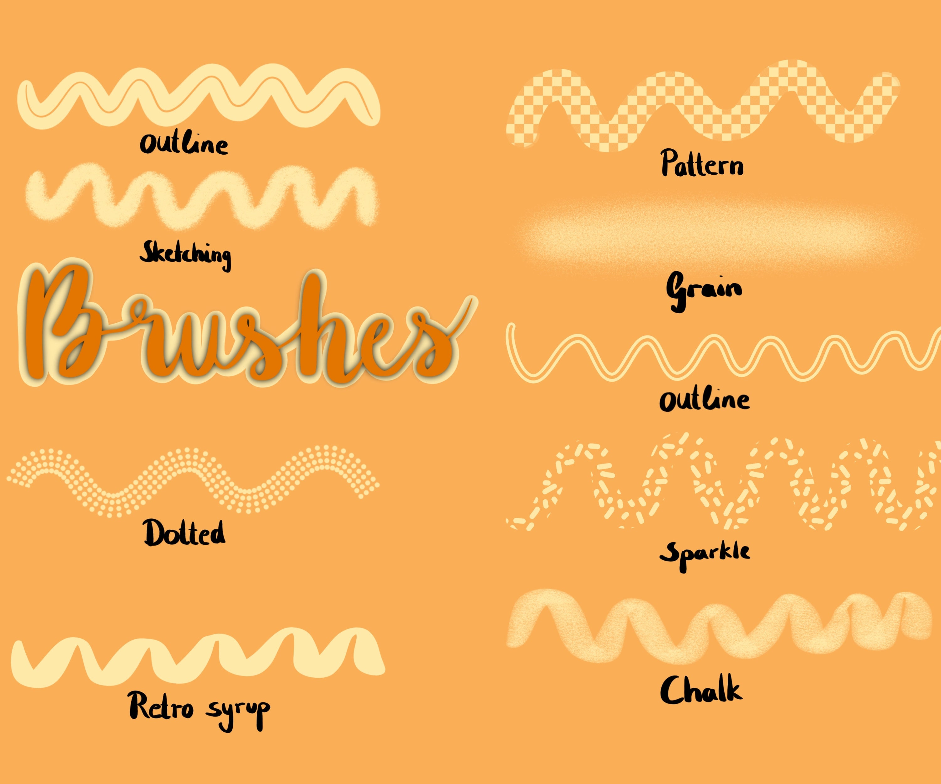Procreate Retro Lettering Bundle Flower Stamps Groovy Brushes - Etsy